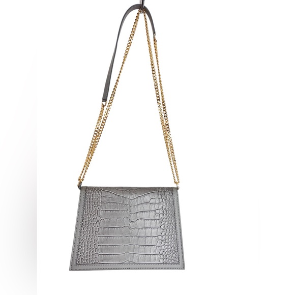 Teddy Blake Cro  Embossed Grey Crossbody Shoulder Bag - Picture 3 of 11